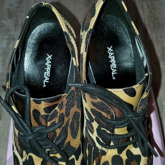 X-Appeal size 6 leopard heeled ankle boots - Picture 4 of 6